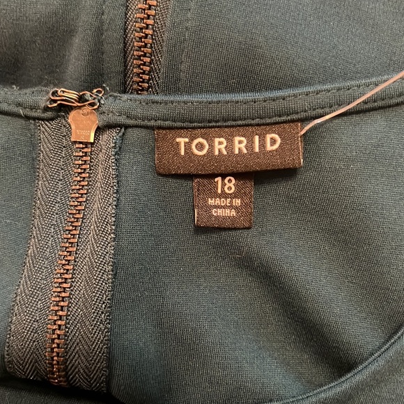 Torrid Teal Ponte A-Line Sleeveless Dress - Picture 5 of 7